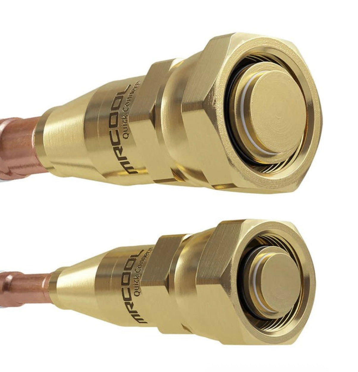 MRCOOL DIY pre-charged Quick-Connect line set fitting close up view