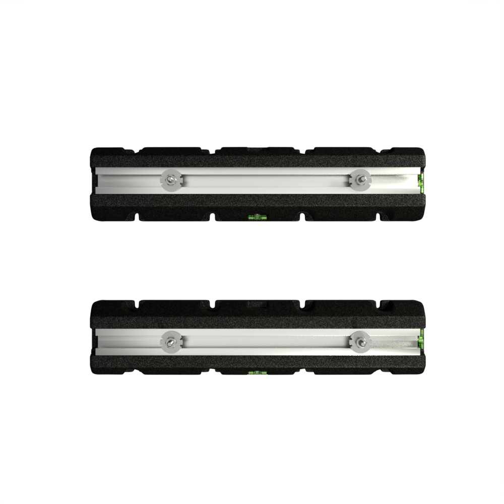 MRCOOL Condenser Riser Leveling Hardware and Accessories Top view for bolting