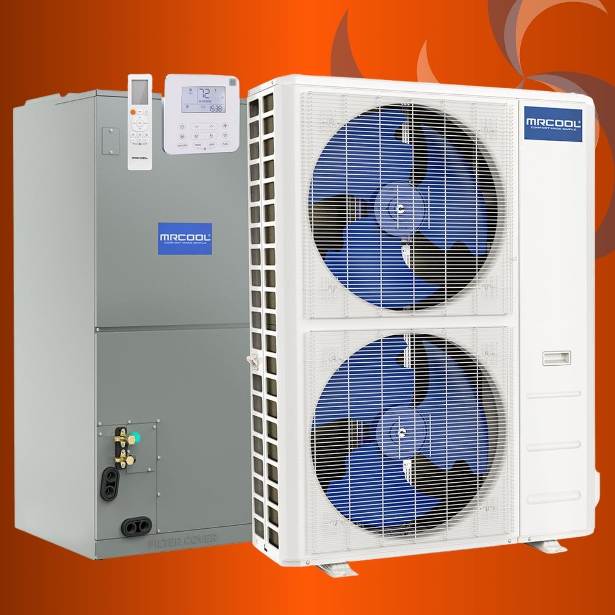 CLEARANCE MRCOOL Central Ducted Hyper Heat Complete System - 60k BTU (Grade A, 1st generation)