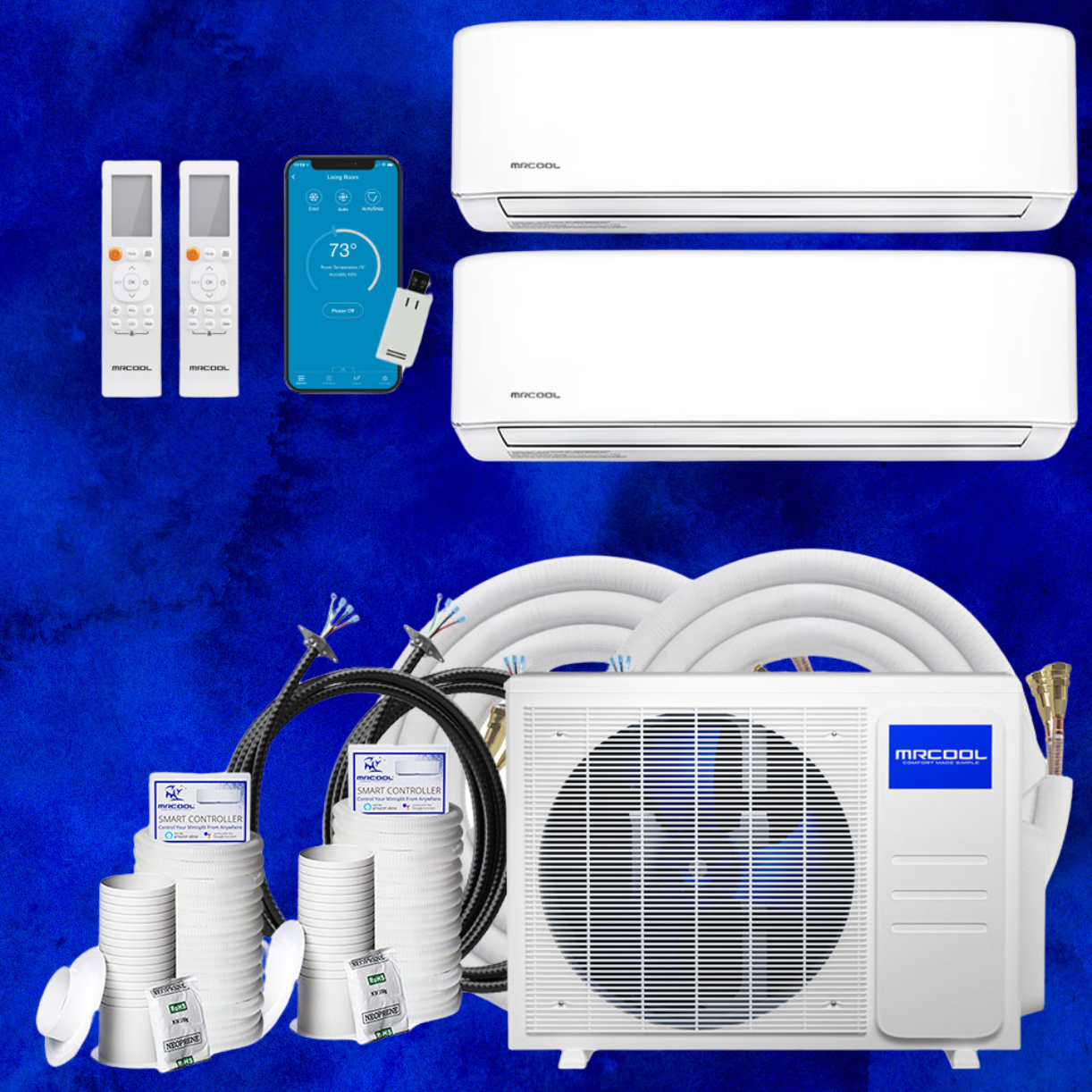 2 Zone Product category main image, a 2 zone system with accessories