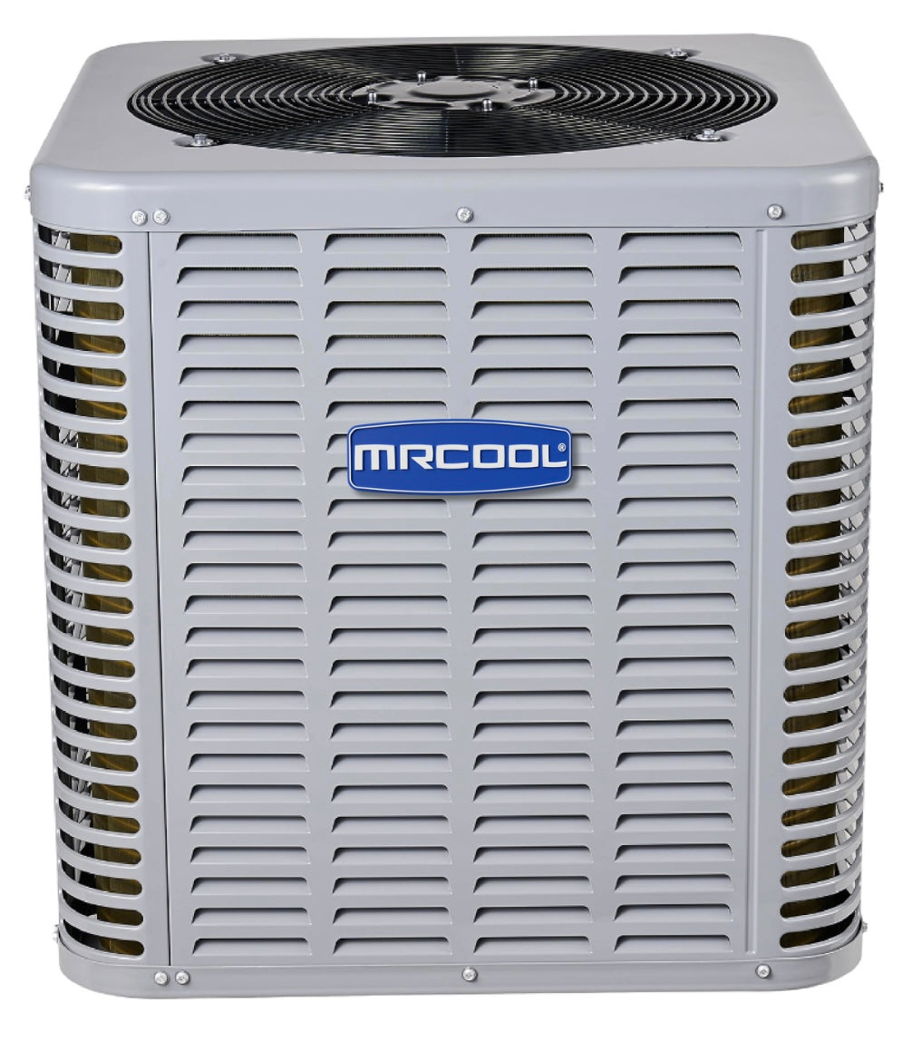 MRCOOL AC condenser front close up  view