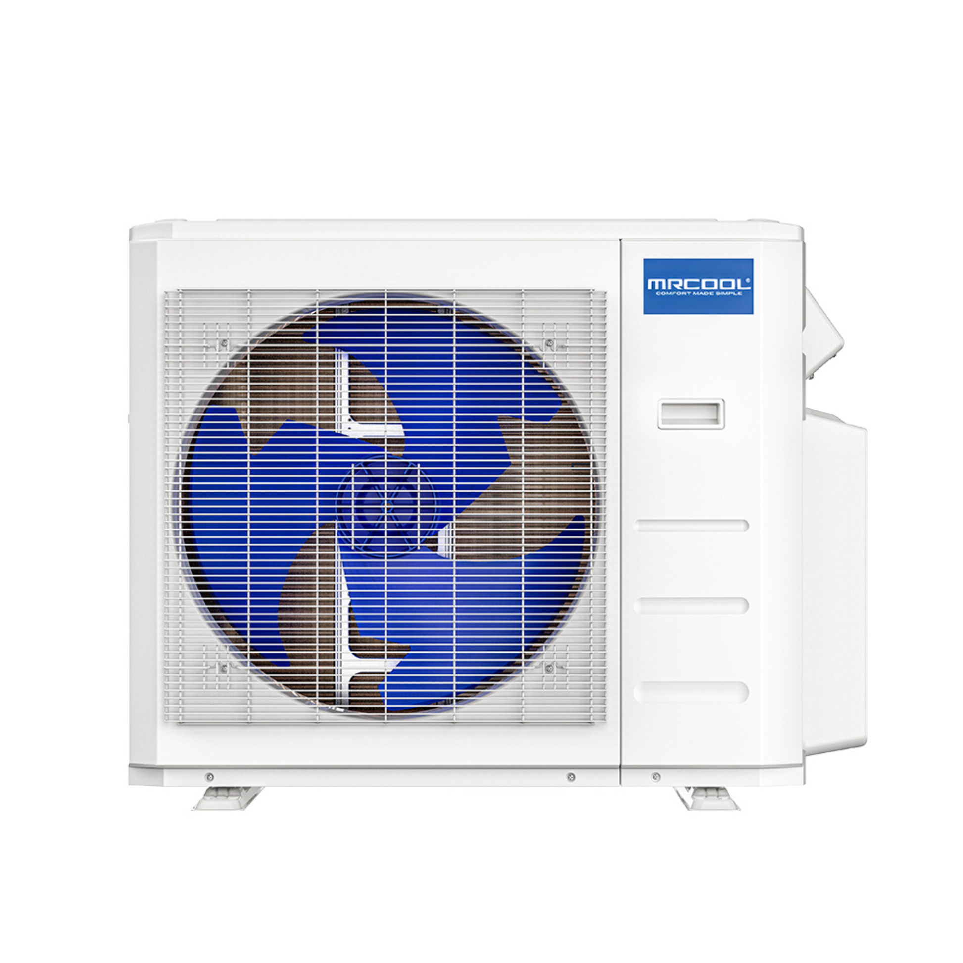 MRCOOL DIY 5th Gen 4-Zone 27,000 BTU ductless mini split outdoor heat pump condenser front view on white background DIY-MULTI4-27HP230D-O