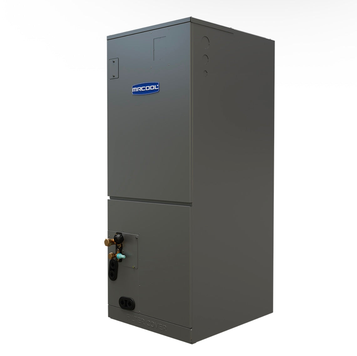 MRCOOL 36K DIY hybrid ducted air handler Side and from angle view 