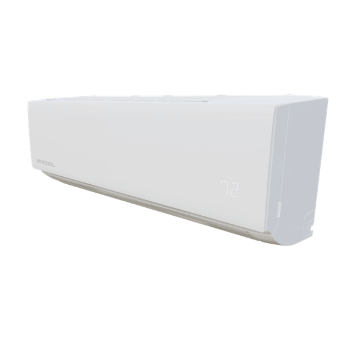 MRCOOL DIY Select 1st Gen - R454B - 24K BTU 230V White Wall Mounted Air Handler DIYS-24-HP-WMAH-230A13-O left side from angle view photo