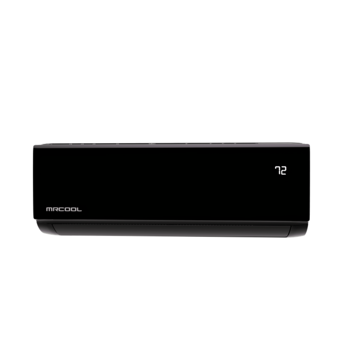 MRCOOL black wall mounted 24k BTU mini split air handler DIYS-24-HP-B-WMAH-230A13-O front up close photo