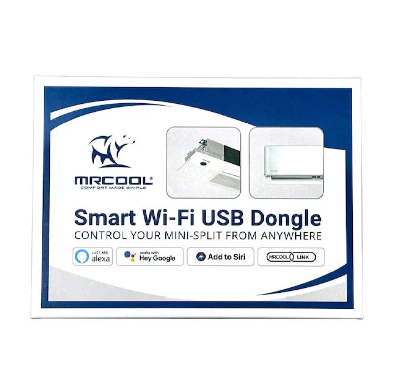 MRCOOL Smart Wi-Fi USB Dongle packaging on a white background