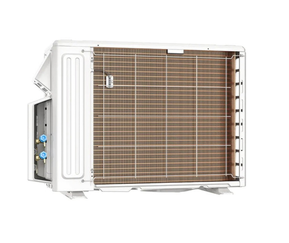 MRCOOL central ducted hyper heat condenser R-454B Back view 