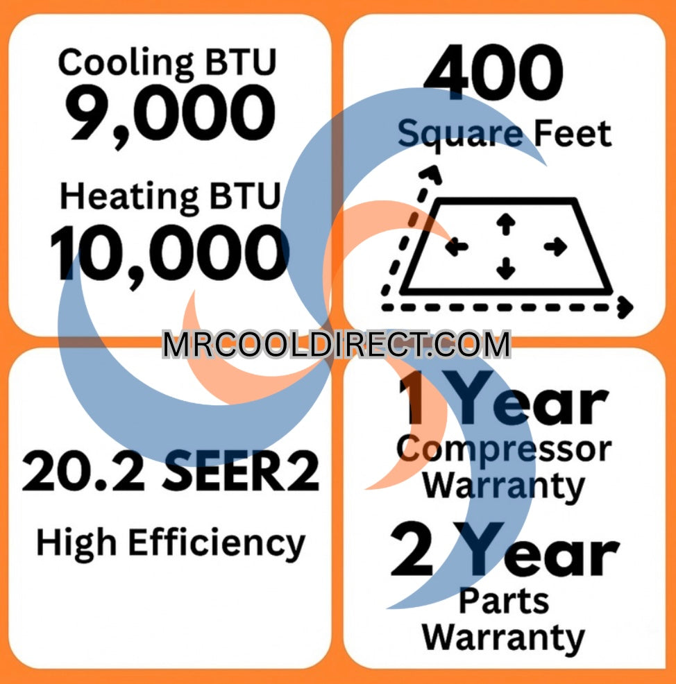 MRCOOL  DIY 5th Gen EasyPro 9K BTU Single Zone Mini Split Complete System 115V with 16 ft. DIY Quick Connect Line Set and DIYPRO Cable, EZPRO-09-HP-11516D-O