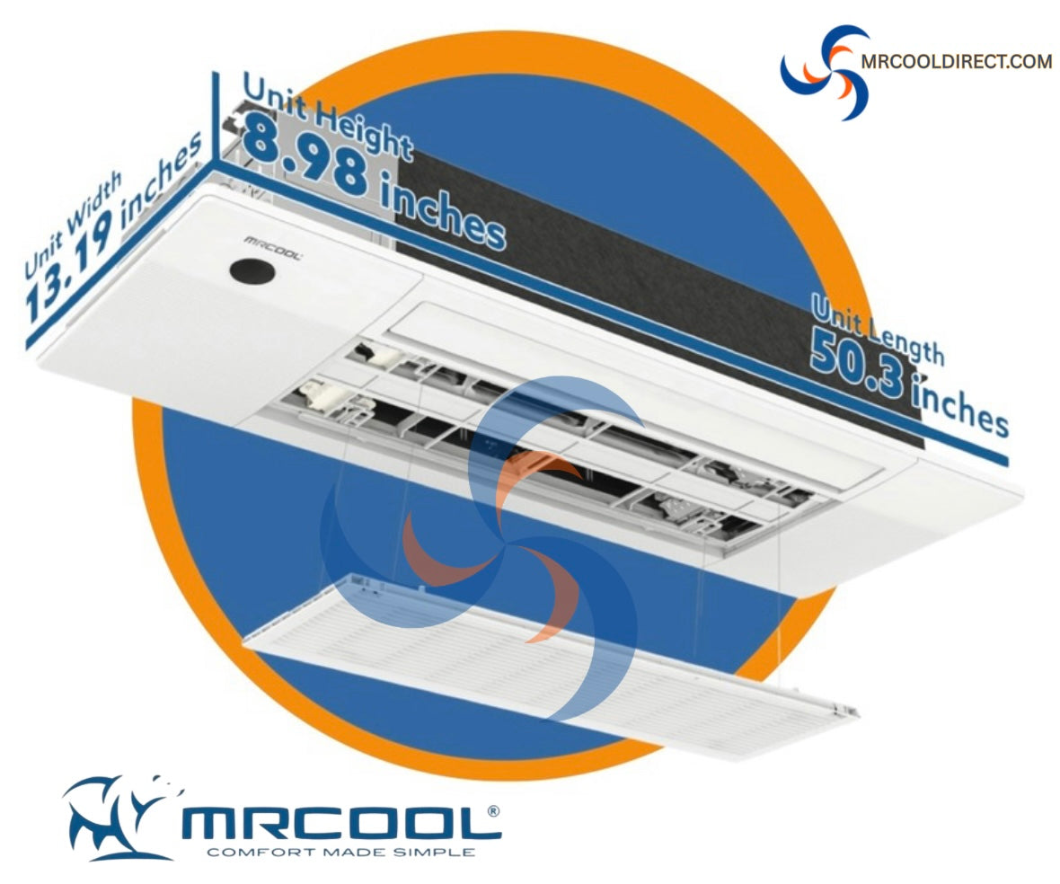 MRCOOL DIYCASSETTE18HP-230D25-O 18K Ceiling Cassette Indoor Unit Dimensions sheet 