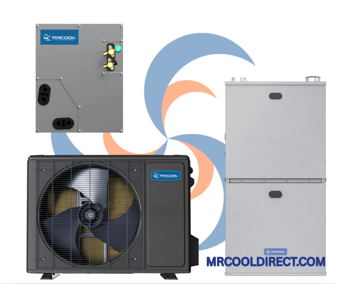 MRCOOL 2 Ton Complete System Bundle MGM96EE080B3NB MCMP1824BOTB UHP18024-O