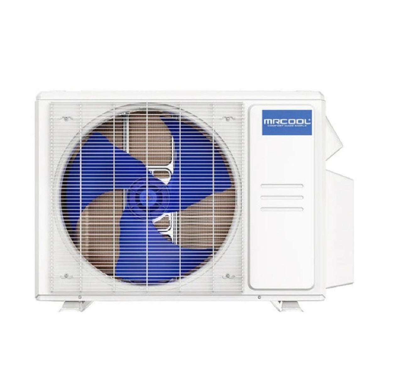 Mrcool DIY 5th gen multi 3 zone 18k btu condenser DIY-MULTI3-18HP230D-O  r-454b refrigerant front view with white background 