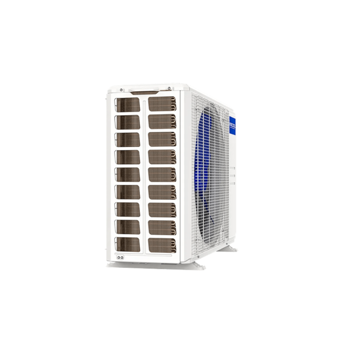 MRCOOL 24k BTU 230V condenser outdoor heat pump unit  DIYS-24-HP-C-230A11-O side view 
