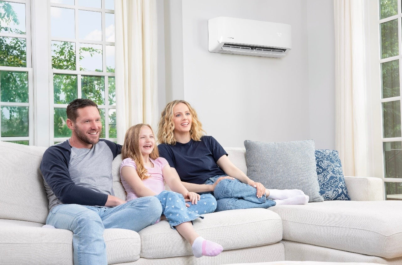 Mrcool diy select white wall mount air handler installed view photo