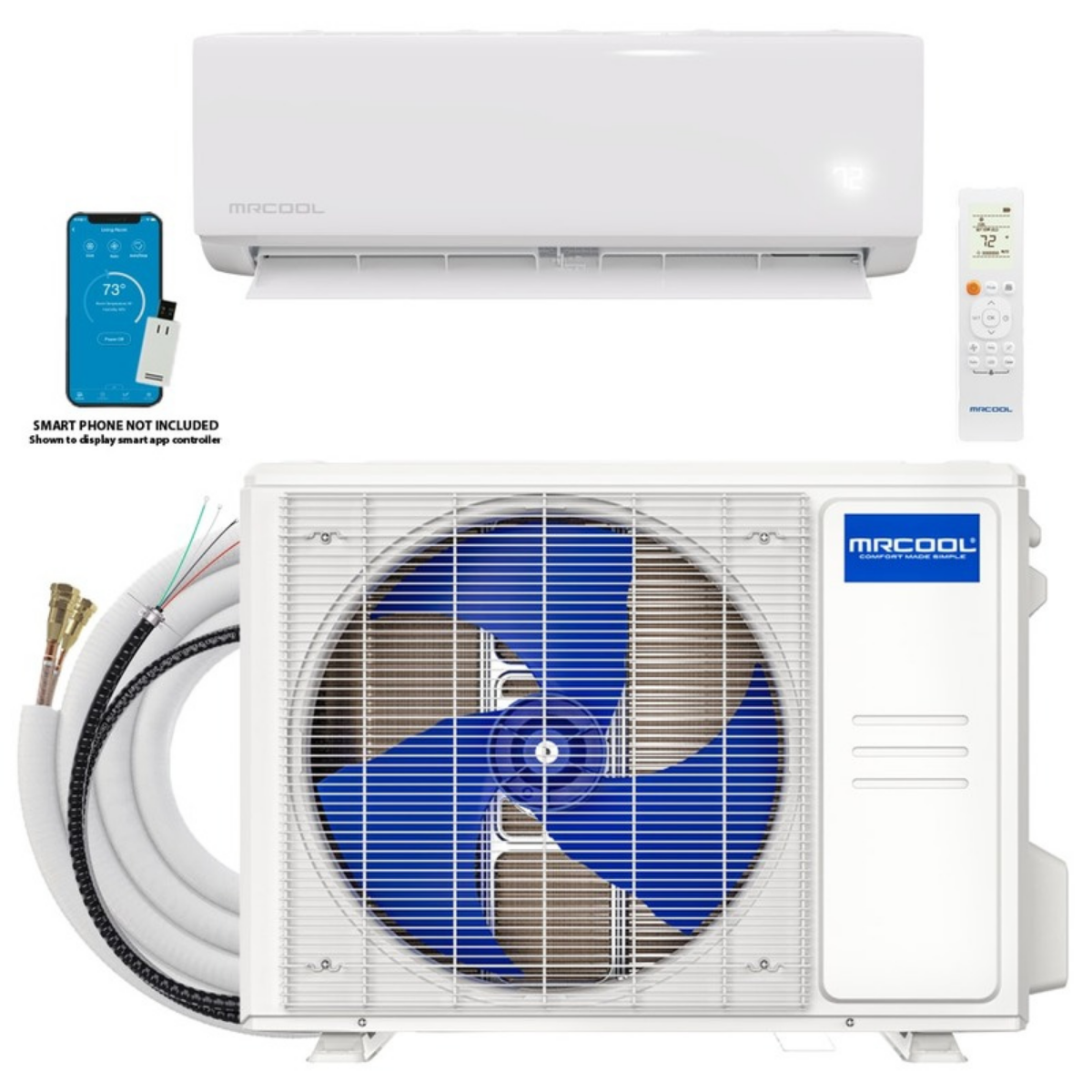 mrcool easy pro 12k mini split system full kit With remote and WiFi dongle 
