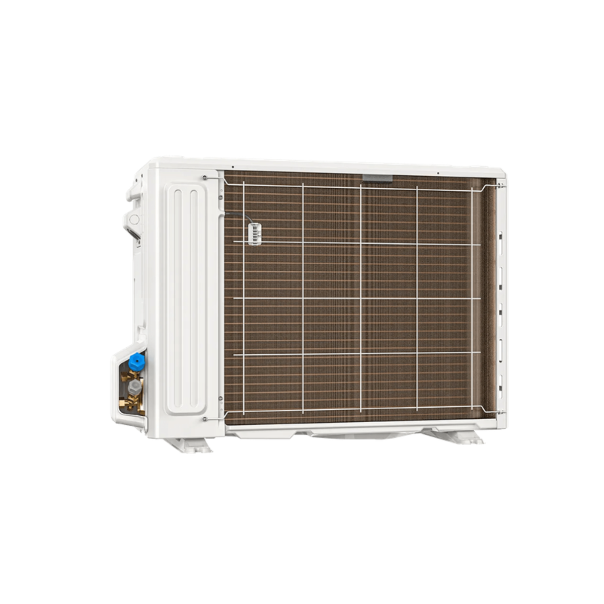 MRCOOL 18K BTU 230V condenser heat pump outdoor unit Back view DIYS-18-HP-C-230A11-O