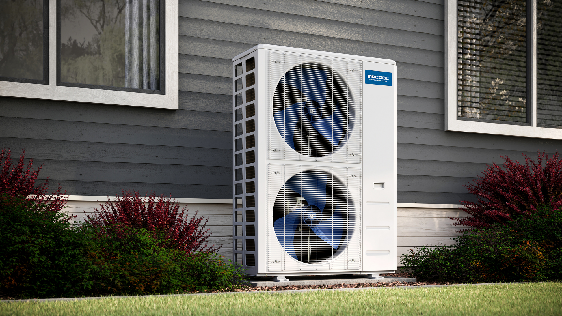 Mrcool outside condenser installed picture 