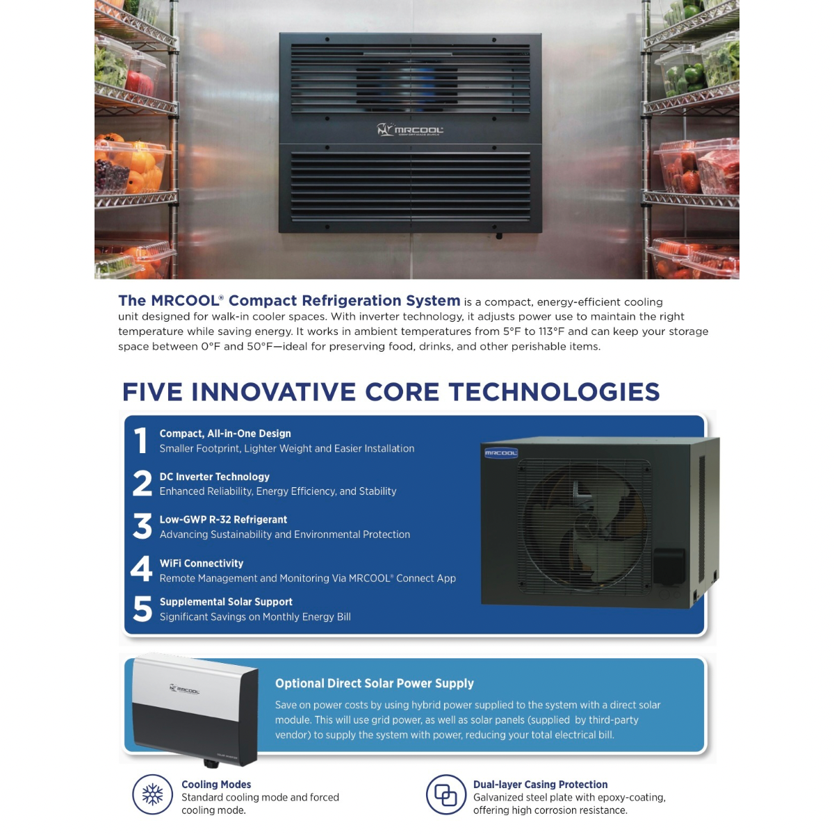 MRCOOL 12K compact refrigeration system MMFDW12D Brochure sheet