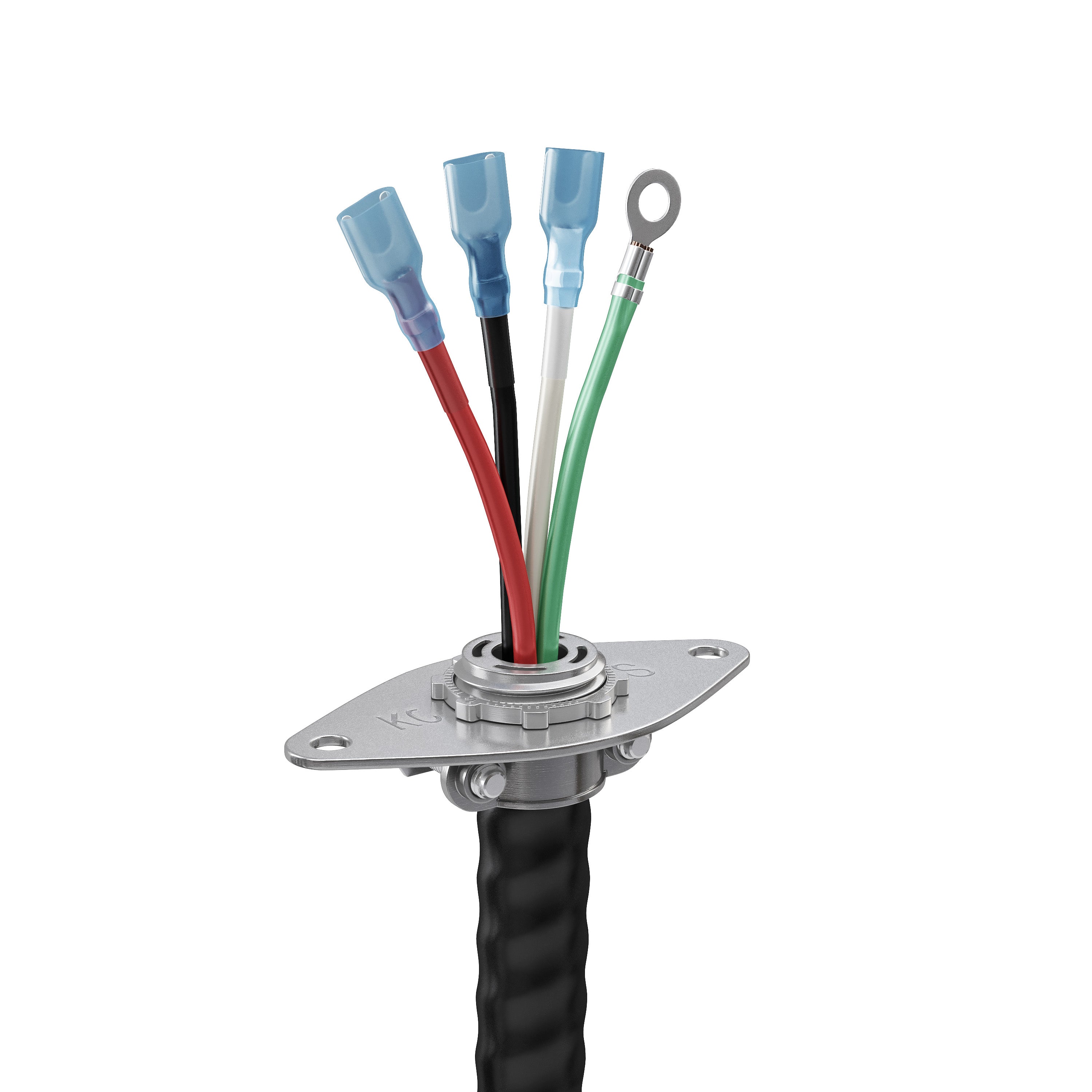 Mrcool communication ends up close with caps on ends 