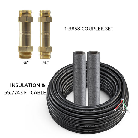 DIYCOUPLER-5/8 + DIYCOUPLER-3/8 + 75ft MC-5 Cable, For DIY 4th Gen 24k & 36k