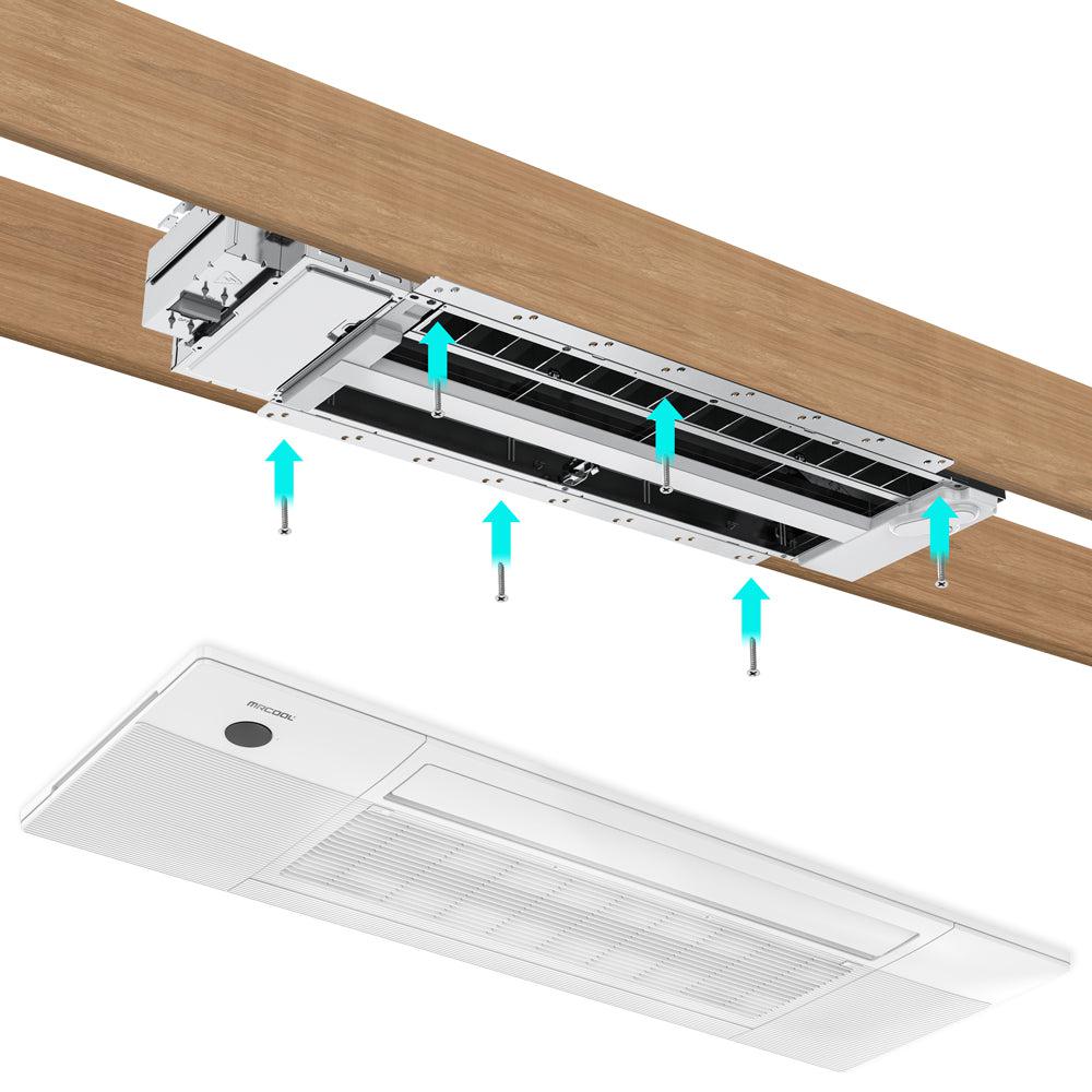 MRCOOL DIY 4th Generation Mini Split - 36k BTU 4 Zone Ceiling Cassette Ductless Air Conditioner and Heat Pump with 50 ft. Line Sets