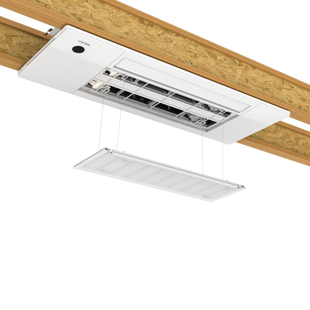 MRCOOL DIY Mini Split - 18,000 BTU 2 Zone Ceiling Cassette Ductless Air Conditioner and Heat Pump with 16 and 35 ft. Install Kit, DIYM218HPC00C02