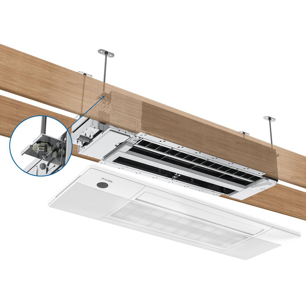 MRCOOL DIY Mini Split - 18,000 BTU 2 Zone Ceiling Cassette Ductless Air Conditioner and Heat Pump with 35 ft. Install Kit, DIYM218HPC00C13