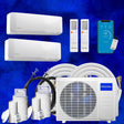 MRCOOL DIY Mini Split - 18,000 BTU 2 Zone Ductless Air Conditioner and Heat Pump with 16 ft. Install Kit, DIYM218HPW00C00