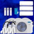 MRCOOL DIY Mini Split - 27,000 BTU 3 Zone Ductless Air Conditioner and Heat Pump with 16 ft. Install Kit, DIYM336HPW00C00