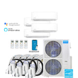 MRCOOL DIY Mini Split - 39,000 BTU 4 Zone Ductless Air Conditioner and Heat Pump with 50 ft. Install Kit, DIYM448HPW00C194