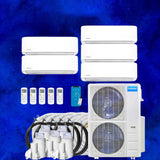 MRCOOL DIY Mini Split - 48,000 BTU 5 Zone Ductless Air Conditioner and Heat Pump with 25 ft. Install Kit, DIYM548HPW01C210