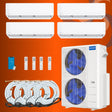 MRCOOL Direct 4 zone system with 2 fan condenser and air handlers