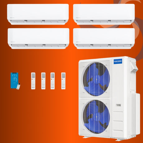 MRCOOL Direct 4 Zone 2 fan Condenser and 4 air handlers with no linesets.