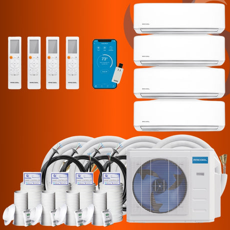 MRCOOL Direct 4 Zone System with single fan condenser and air handlers