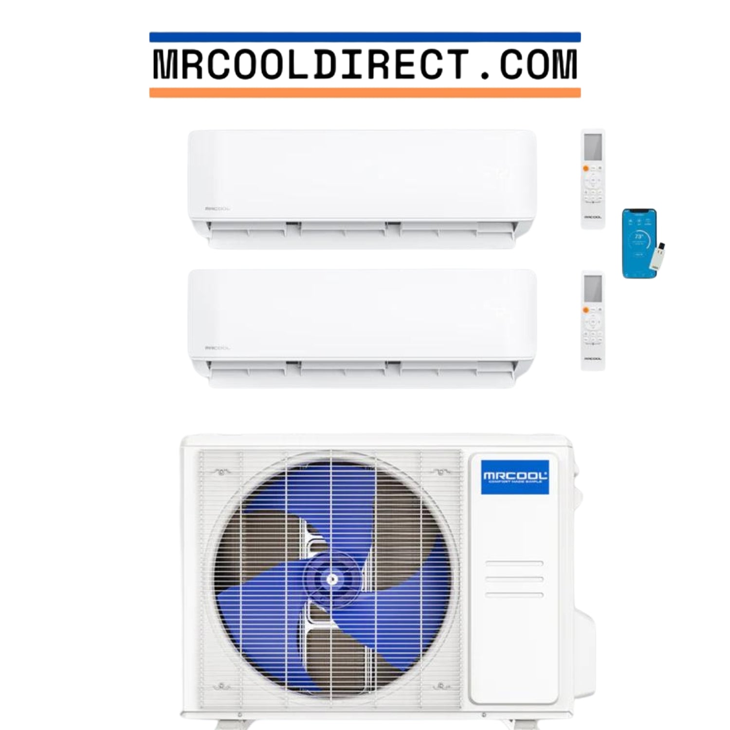 MRCOOL DIY Mini Split - 24,000 BTU 2 Zone Ductless Air Conditioner And ...