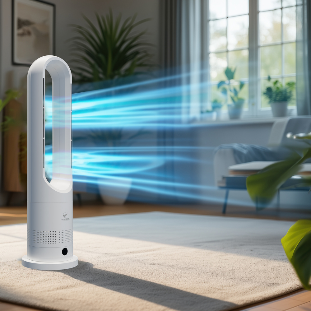 MrCool MrBreeze Portable Bladeless Heater & Cooling Fan - Oval Shaped