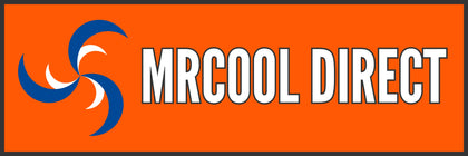 mrcool direct logo with text and grey border