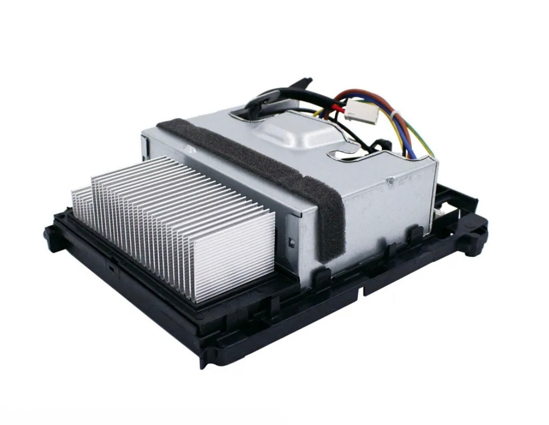 Rear angled view of MRCOOL OEM control board, part 17222000039290, for DIY-12-HP-C-115C25 12,000 BTU 115V ductless mini split heat pump condenser, showing aluminum heat sink, metal housing, and electrical wiring connectors.