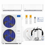 MRCOOL DIY 5th Gen 55000 BTU 2 Zone Mini Split System DIYM255HPW00D07 with 6K and 36K Air Handlers and 25 ft QuickConnect Line Sets DIYM255HPW00D07