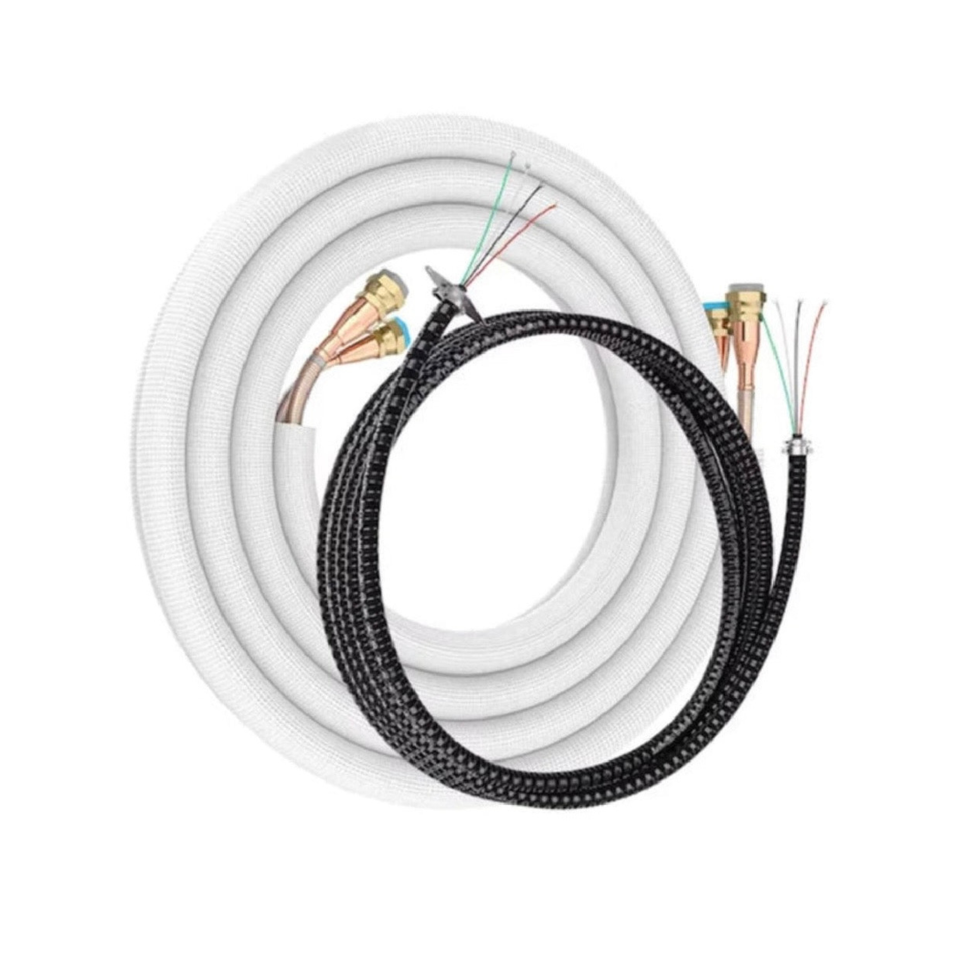 MRCOOL DIY Pro Cable and pre charged Quick Connect line set kit with insulated copper tubing and communication wire for ductless mini split installation