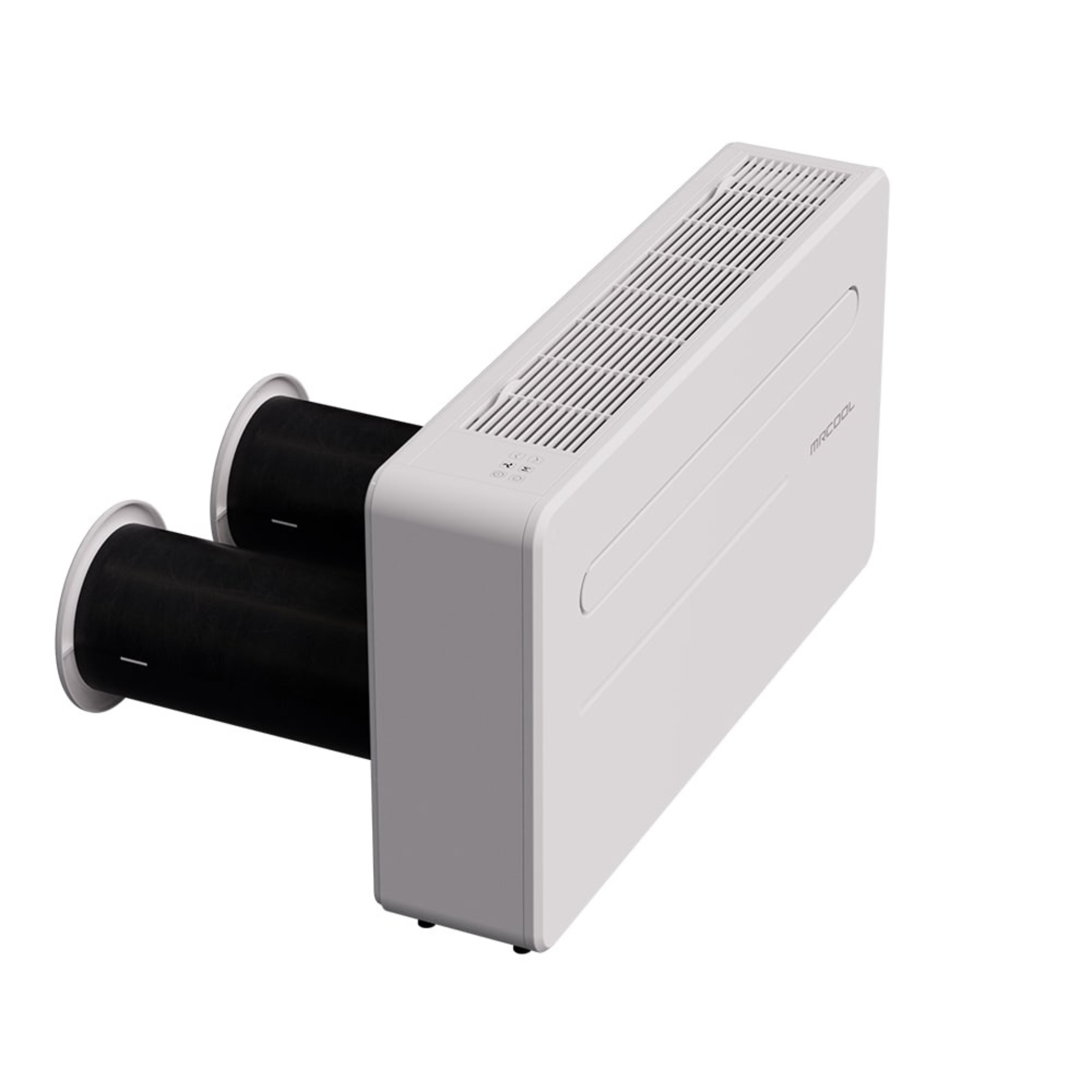 MRCOOL all in one HVAC wall mounted system Side angle view 