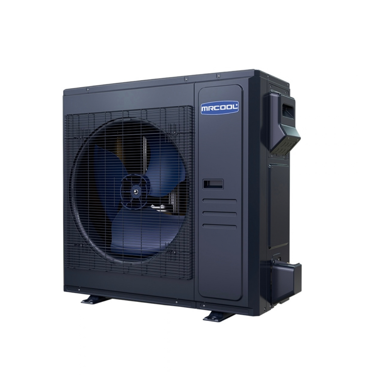 MRCOOL Universal 24,000 BTU 2 ton R-454B DC inverter heat pump condenser UHP18024-O side angle view