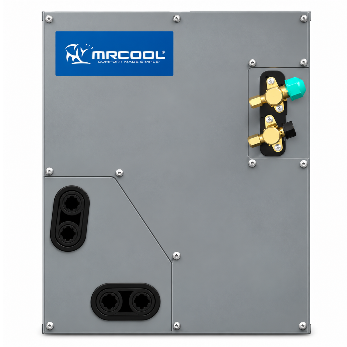 Front view of MRCOOL VersaPro MCMP3036B0TB 2.5 to 3 ton pre-charged indoor evaporator coil for central ducted HVAC system
