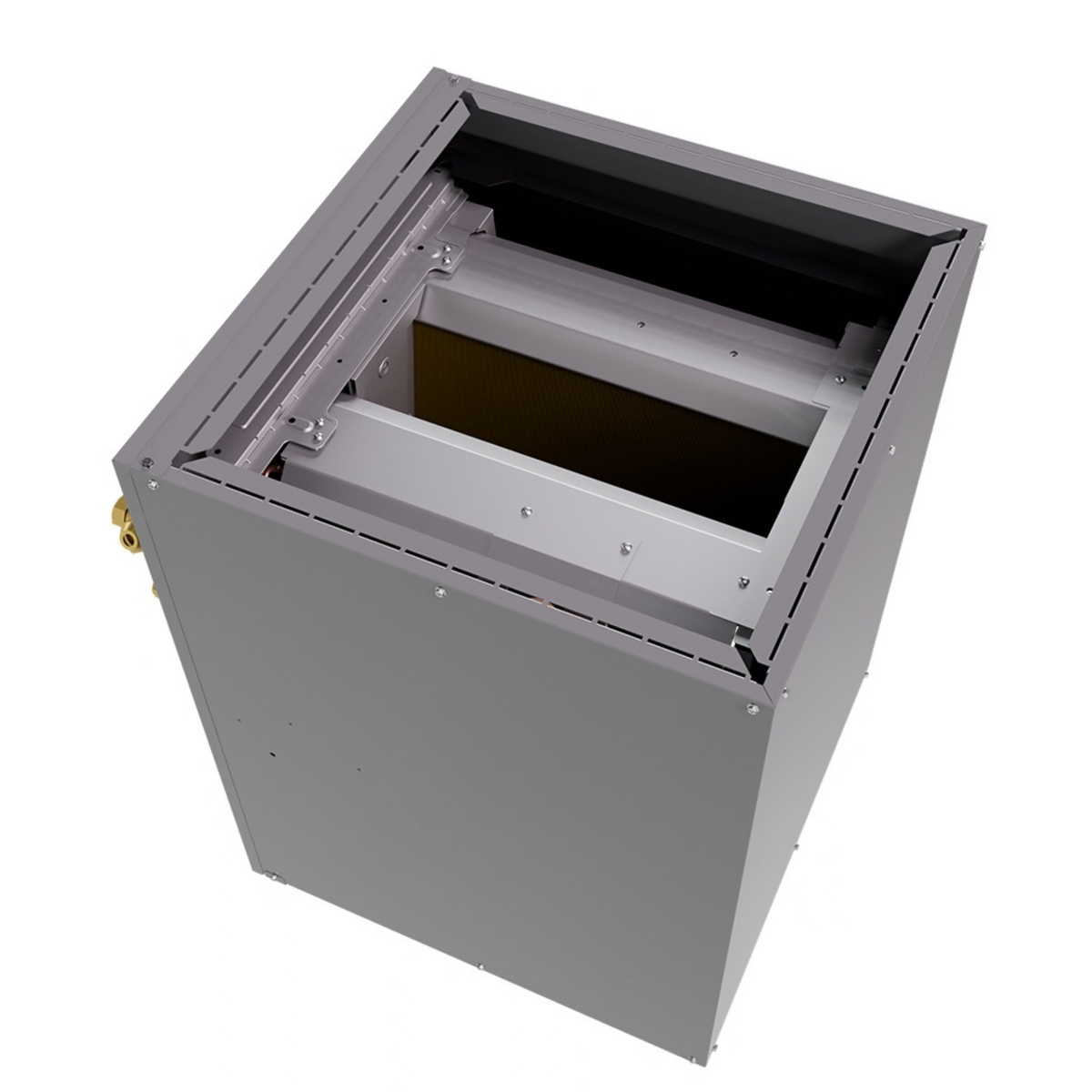 Top view of MRCOOL VersaPro MCMP3036B0TB 2.5 to 3 ton pre-charged indoor evaporator coil for central ducted HVAC system
