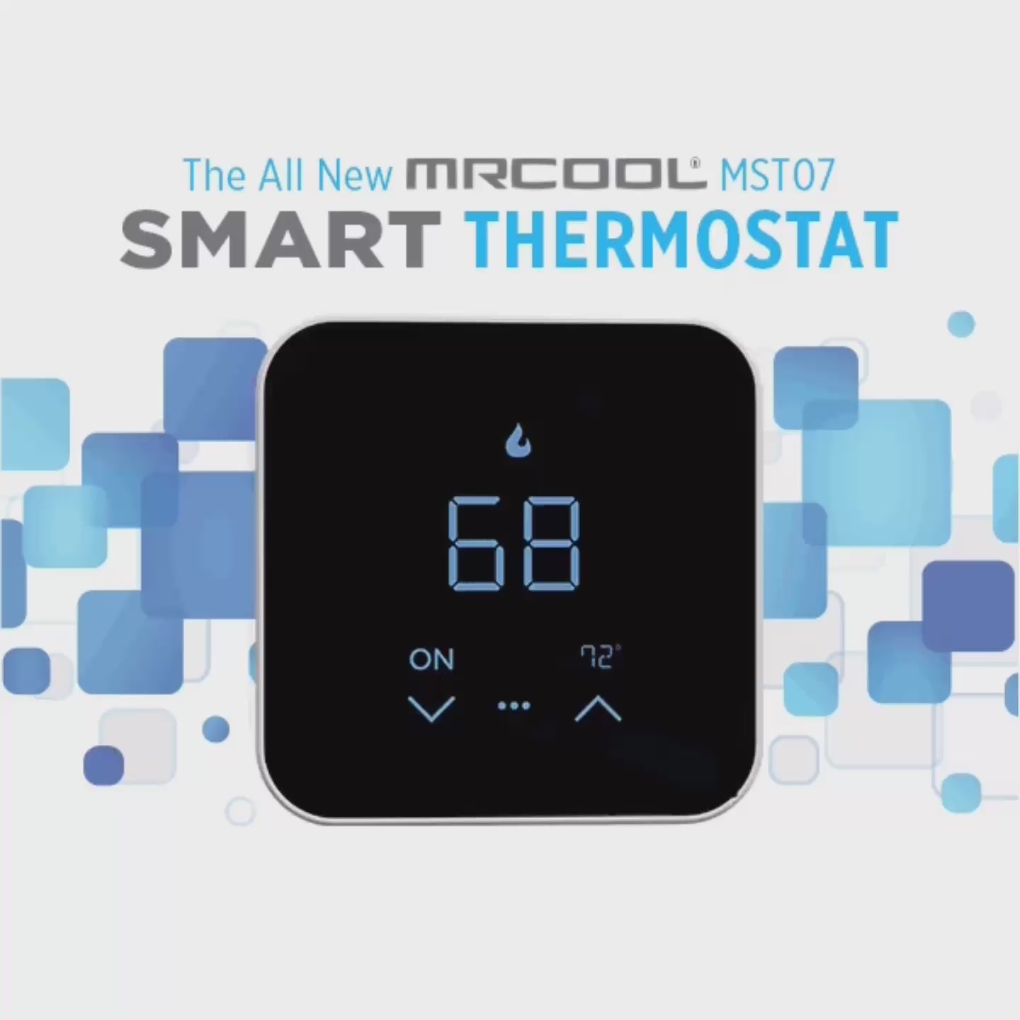 Load video: MRCOOL® Smart Thermostat MST07-WiFi 24V Programmable Thermostat with Alexa &amp; Google Control- (Ducted System Only)